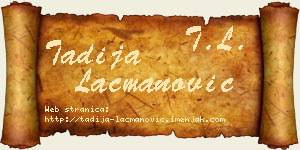 Tadija Lacmanović vizit kartica